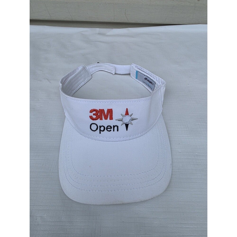 3M Open Hat Cap Tour Visor Strap Back Gray PGA  Golf Embroidered Levelwear
